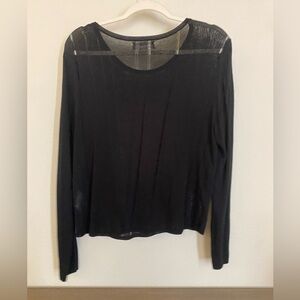 One Teaspoon Sheer Black Top